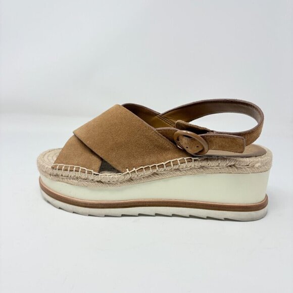 Marc Fisher Glenna Platform Suede Slingback Sandal Size 8.5 - Picture 3 of 5